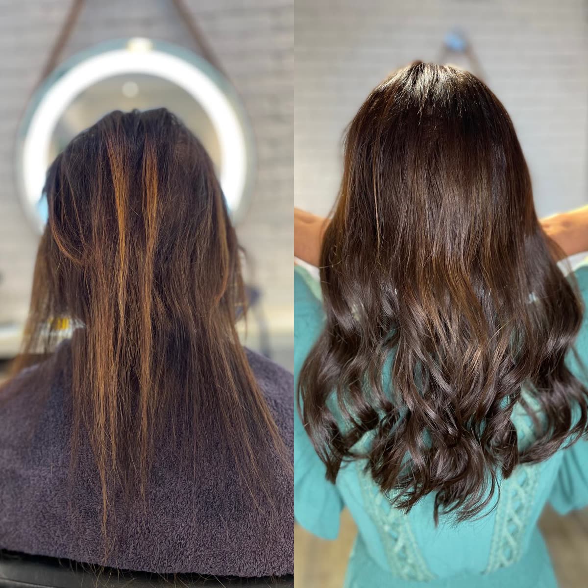 Antes e depois de mega hair