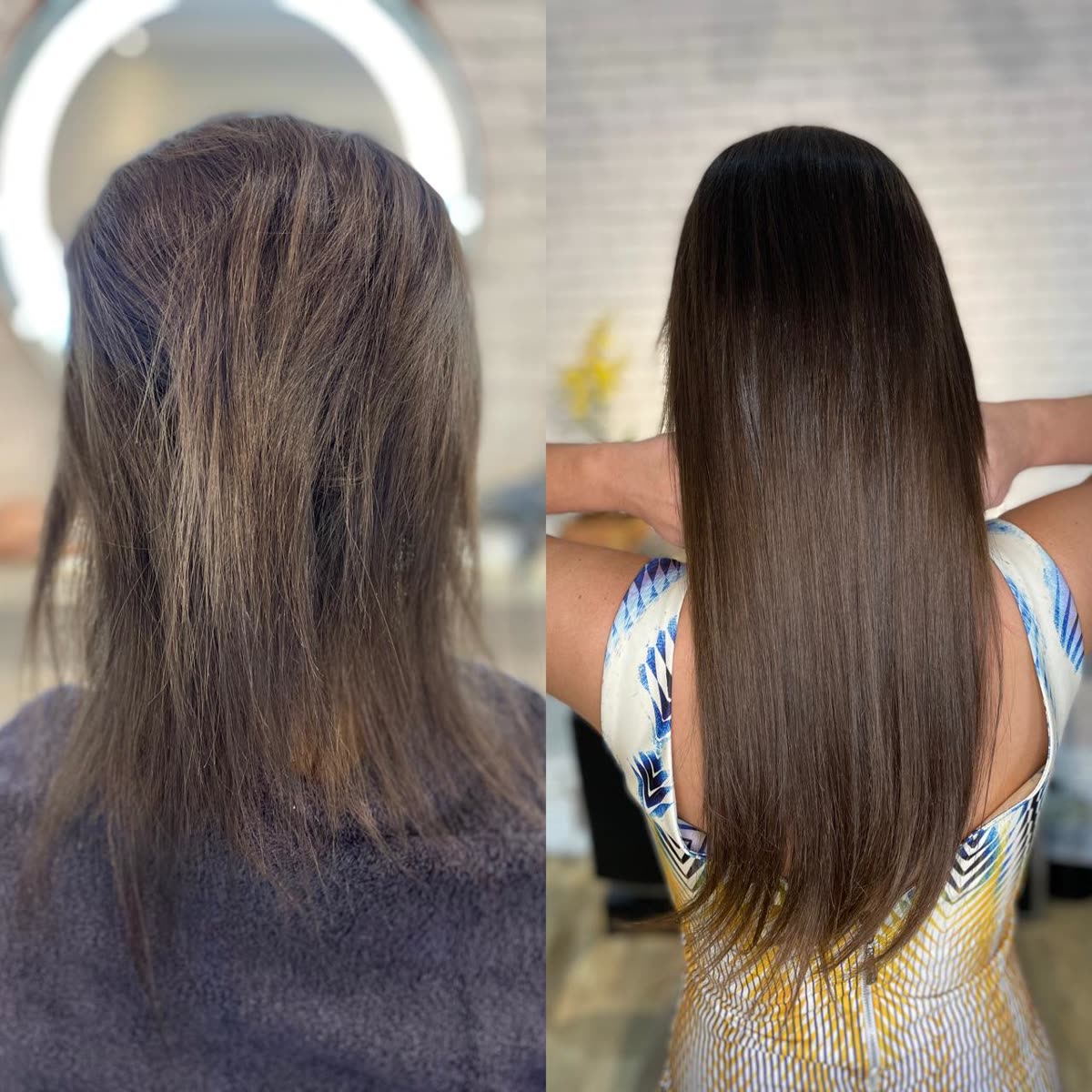 Antes e depois de mega hair